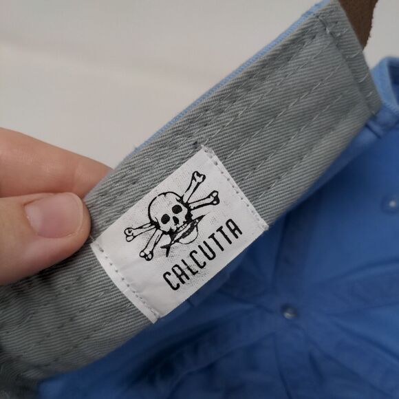 Calcutta Slideback Hat Blue OSFM Adjustable Patch Logo Vented Holes 6 Panel - Picture 7 of 8